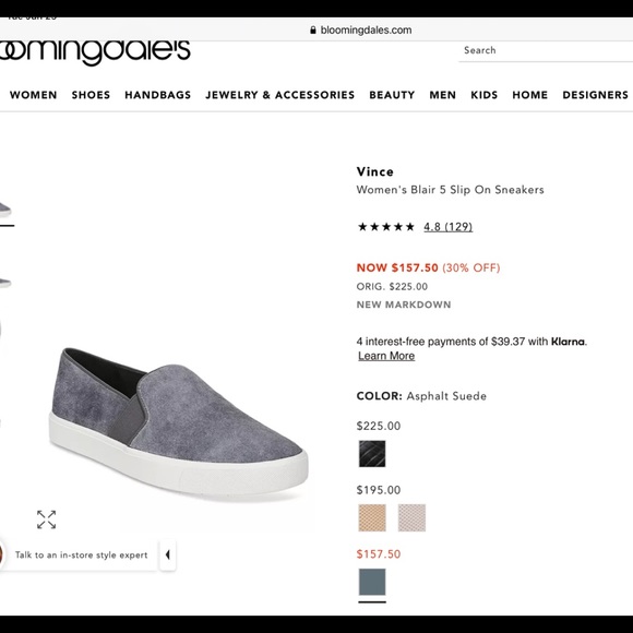 VINCE “Blair” slip on sneakers, size 37/7 EUC - Picture 5 of 7